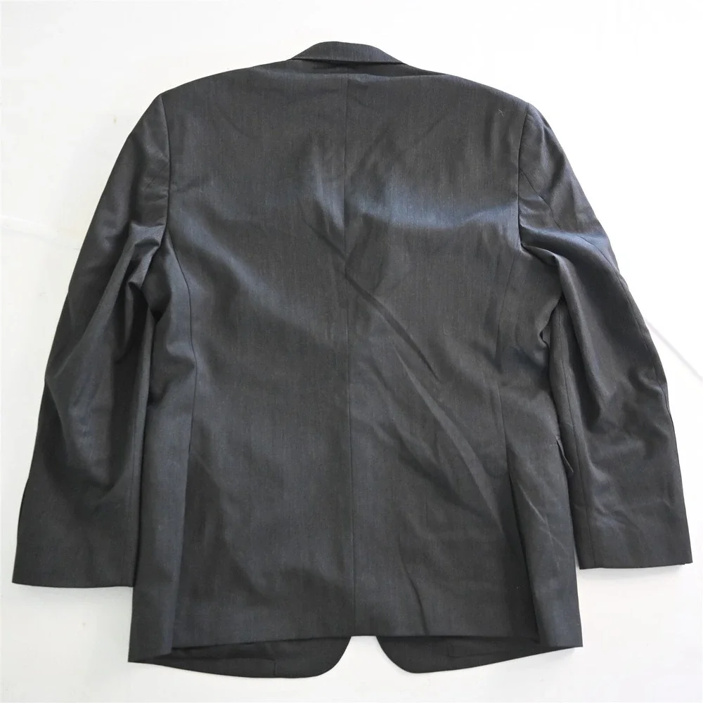 Jos A Bank 42R Charcoal Gray 100% Wool Mens Blazer Suit‎ Jacket Sport Coat
